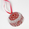 Fused glass hanging decoration Tunnock's Teacake - Made in Scotland